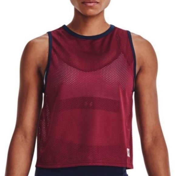 NWT Under Armour UA Playback Retro Mesh Sleeveless Tank Top - Picture 1 of 7